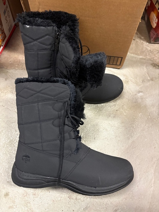 totes Shoes - totes Black Quilted Faux-Fur Lined Winter Boots